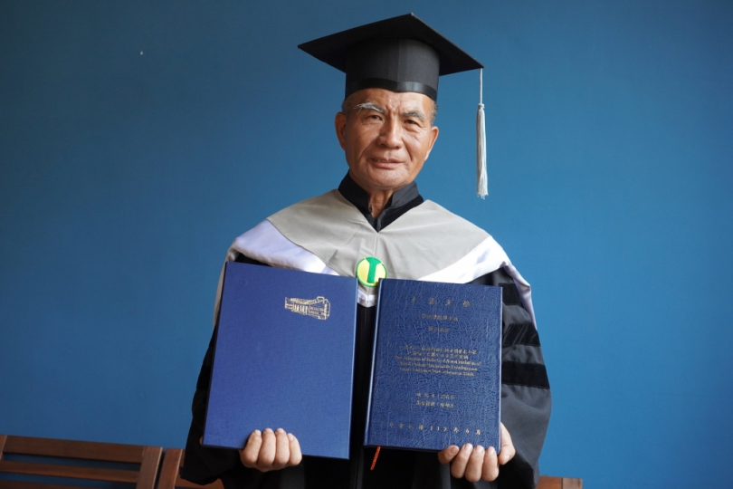 大葉﹁回收業黑手博士﹂洪行春。（照片大葉提供）