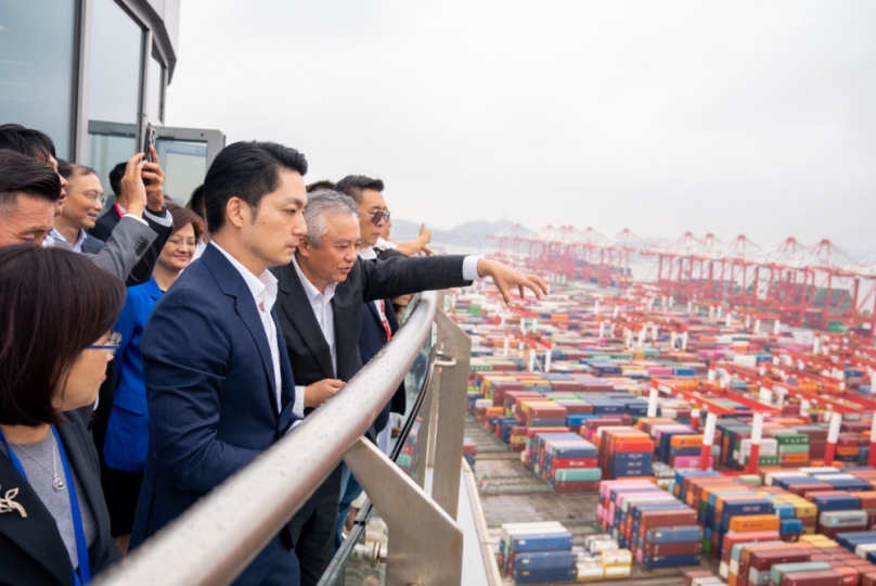 參訪上海洋山深水港  蔣萬安：智慧化及低碳理念值得借鏡