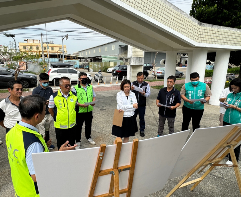 立委林靜儀爭取沙鹿區自來水管線汰換工程前往視察