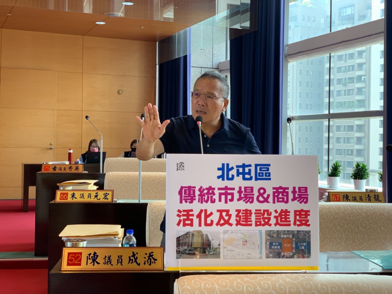 北屯區民生需求大  台中市議員陳成添督促傳統市場及複合式商場建設進度