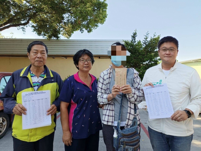 台中市議員施志昌會同大甲廣明宮廣澤尊王慈善會進行募款  解決因病猝逝男子家屬無方承擔喪葬費困擾