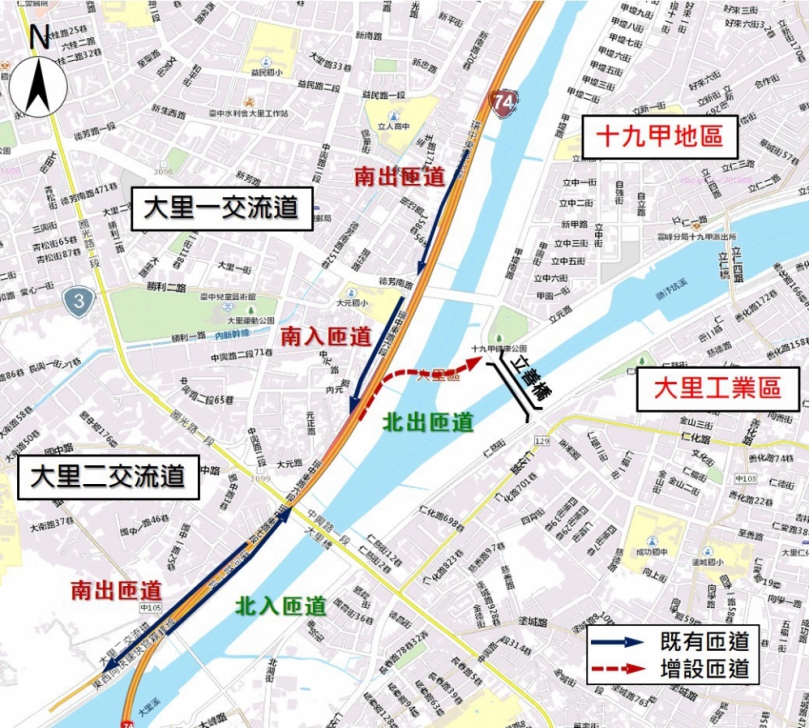 台74線十九甲地區增設匝道  中市交通局感謝地主相挺