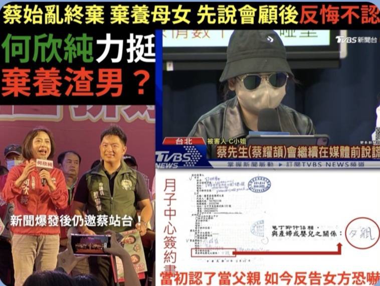 私人領域事務  不該淪為政治工具  台中三位藍白立委參選人反批代棄養母女反告伸張正義者抹黑？嚴正拒絕民進黨性LINE台灣傷害婦幼