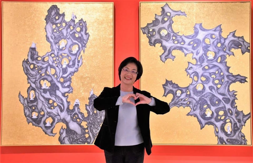 宮廟藝術展，彰化縣立美術館展出。（照片縣府提供）