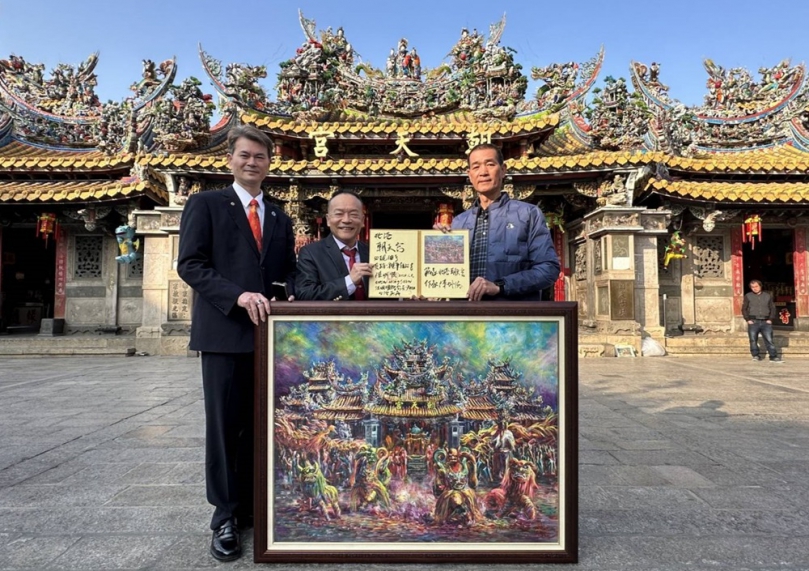 北港慶元宵龍獅陣24日晚首登場　國際畫家北港朝天宮真跡震撼亮相