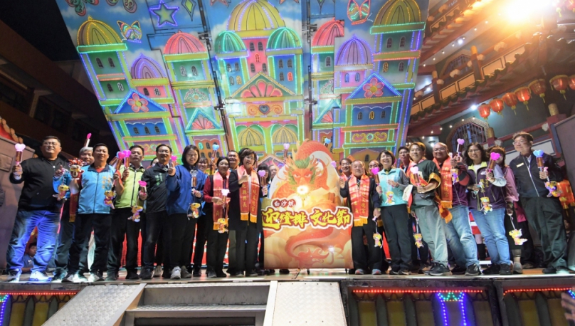 全國唯一「燈排文化節」，文德宮今晚開幕。（照片縣府提供）