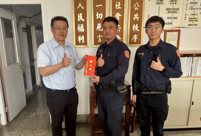 虎尾獲頒破獲強盜竊盜案獎金　局長李建民慰勉同仁執勤辛勞