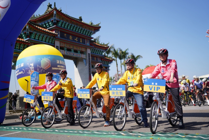 國際自由車環台浪漫台三線站   出發地新埔義民廟成大亮點