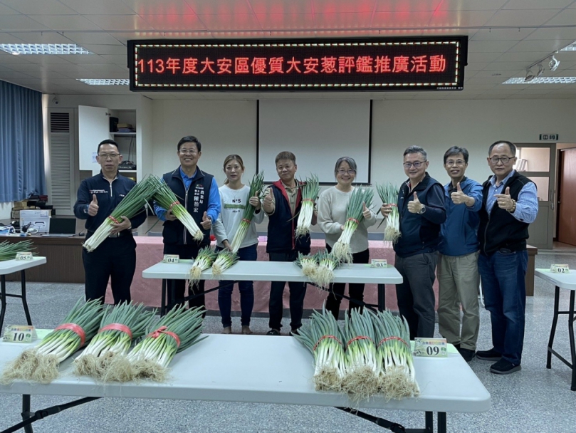 台中優質大安蔥評鑑出爐  農友施炳元勇奪青蔥冠軍