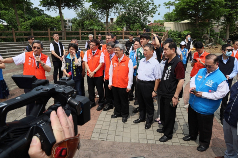 陳揆赴湖口視察楊頭計畫 楊文科請託銜接台68、各交流道改善