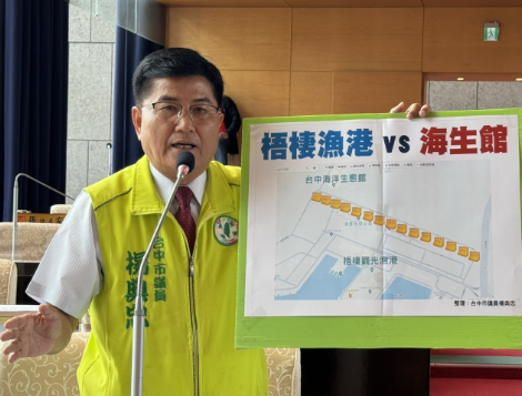 梧棲漁港與台中海生館無法相通   漁業休閒公園又荒廢多年  民進黨台中市議員楊典忠促市府溝通漁業署儘速改善