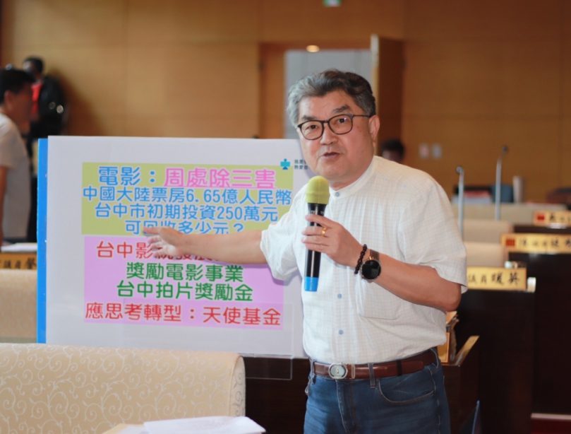 幫助更多的導演與電影產業   國民黨台中市議員李中建議新聞局與影視發展基金會修訂相關法規與回饋機制   讓回收的經費進入影視發展基金   挹注基金規模