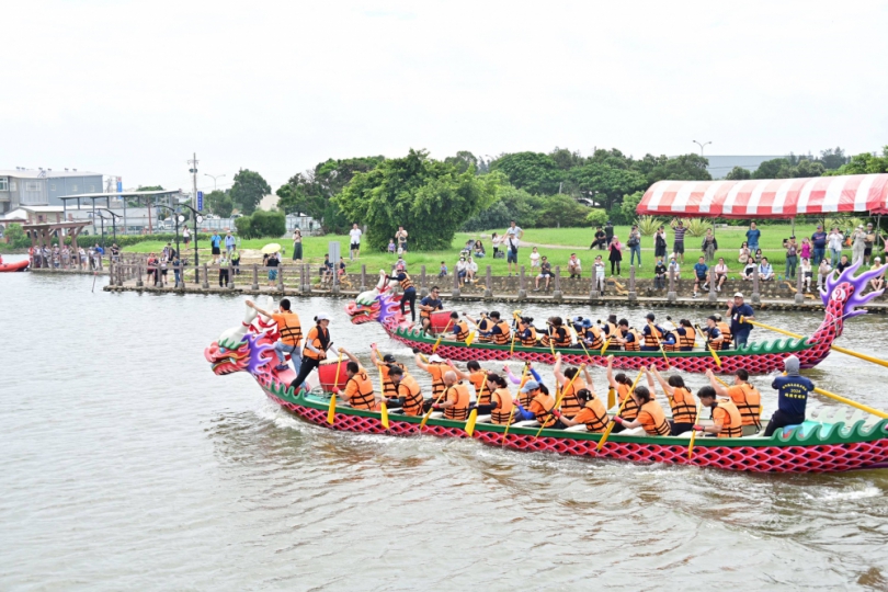 新竹縣龍舟賽    楊文科親自上場助陣