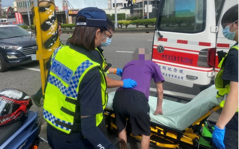 全台熱蕃薯！台中7旬伯疑熱暈倒地  警民合作即刻挽救一命