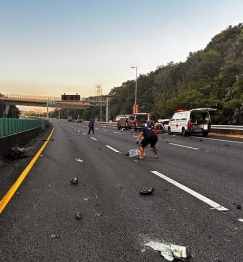 國道三號沙鹿段發生車禍  造成四傷其中一人傷重
