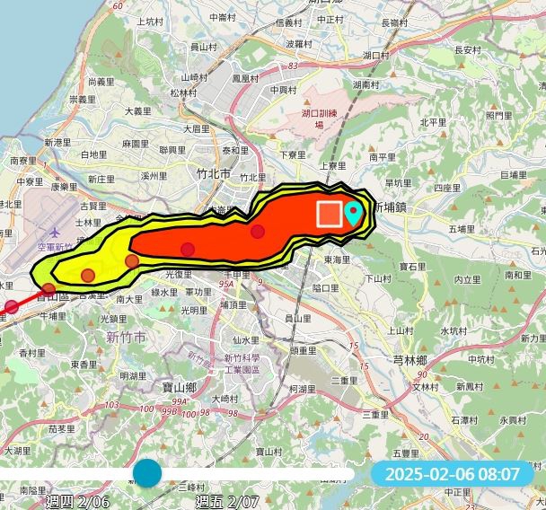 遠東新埔廠火警濃煙西飄   新竹市啟動區域聯防持續監控空氣品質