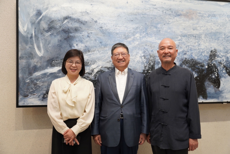 苗栗三義「許文融美術館」開幕   楊文科親自到訪取經