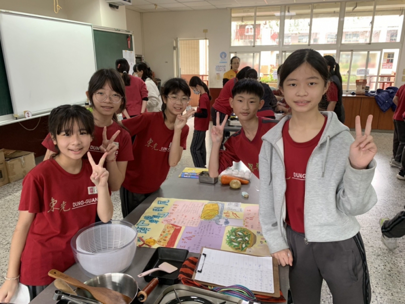 東光國小學童化身綠色廚師   永續飲食減碳料理美味上桌