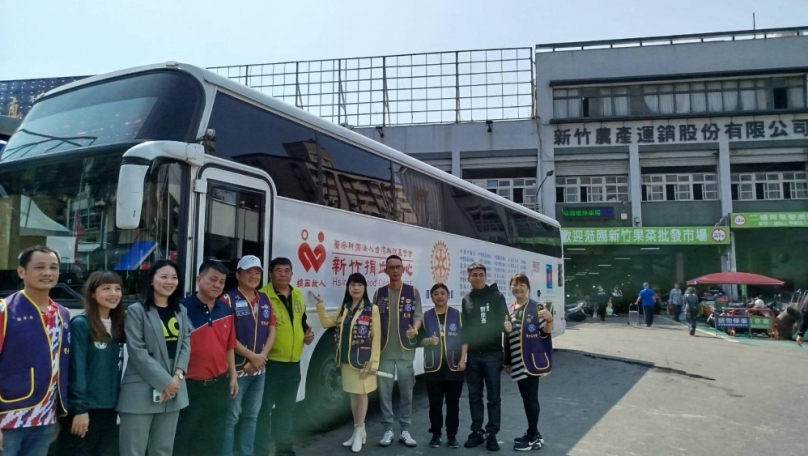 史上頭一遭   捐血車開進新竹果菜市場   農產組織攜手同濟會   成功開拓新血源