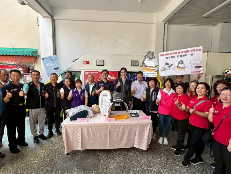 企業贈逾百萬救護器材 中市消防局：感謝善舉、守護地方鄉里