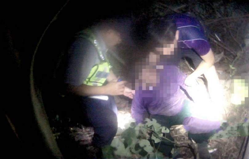 老翁巡菜園跌坐香蕉樹下    太平警獲報即刻救援