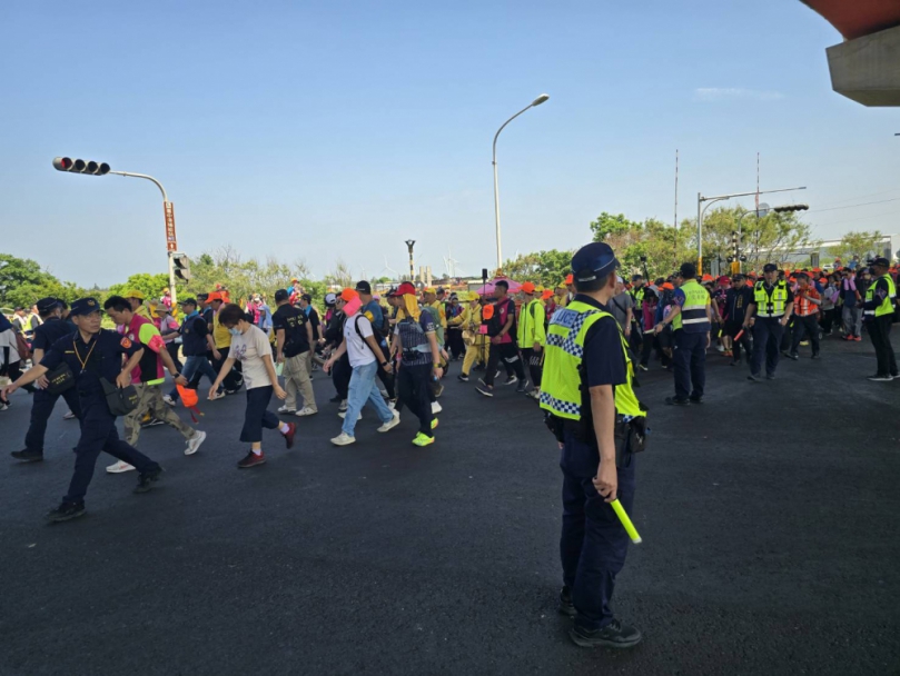 白沙屯媽祖回鑾途經中市海線地區清水警方實施彈性交通管制