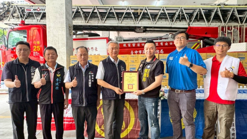 助力中市消防救災！千羽家慈善會攜手民間企業聯合捐贈運動飲料