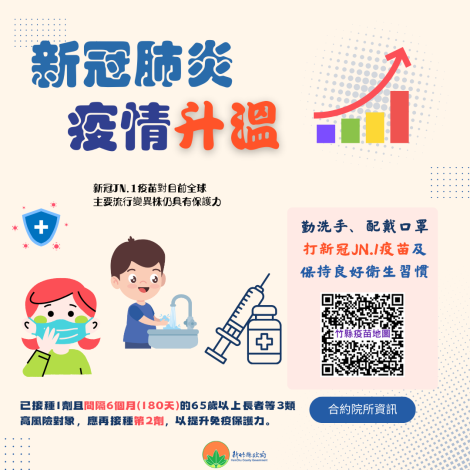 新冠疫情趨嚴   新竹縣呼籲儘早接種JN.1疫苗