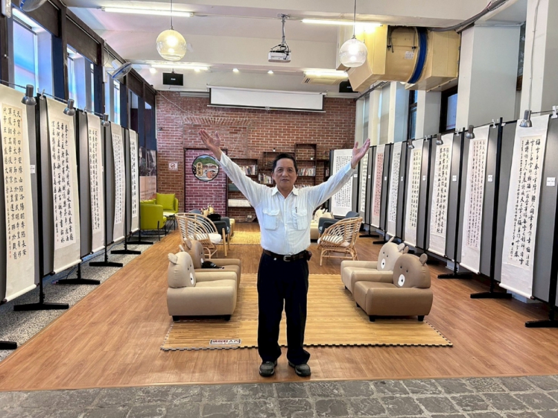 書法巨匠劉達隆「藝起來作客」墨香登場！東勢客家園區展出歷年佳作