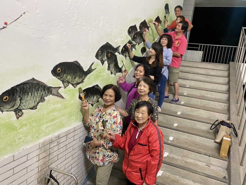 化壁癌為美麗校園～水里國中壁畫揭幕暨濁水溪社大書畫展