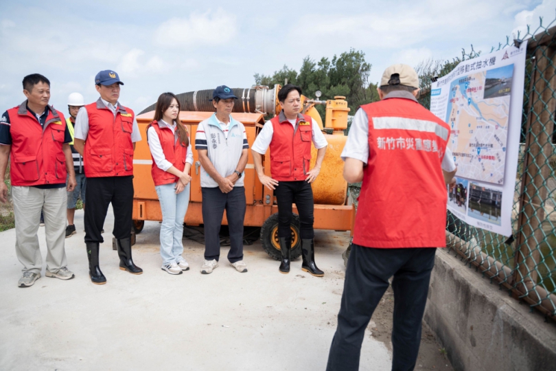 新竹市應變中心提升一級開設 邱臣遠視察水利設施   要求做好萬全準備