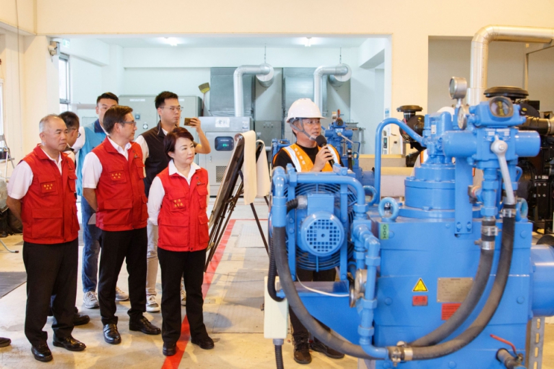 丹娜絲颱風變大變胖！市長盧秀燕率隊視察抽水站：加強戒備