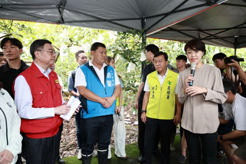 行政院長蒞縣勘災 許縣長爭取提高治山防洪經費與放寬農損救助品項