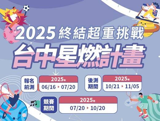 中市府號召市民一同甩油向前！「2025台中星燃計畫」3個月減重競賽開跑