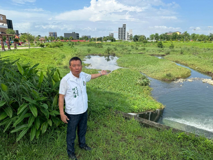 台中市政府水利局在重劃區內設立多個滯洪池  民進黨議員何文海質疑否真在大雨來襲時發揮滯洪的作用？中市水利局：滯洪池結構安全無虞、蓄洪功能發揮正常