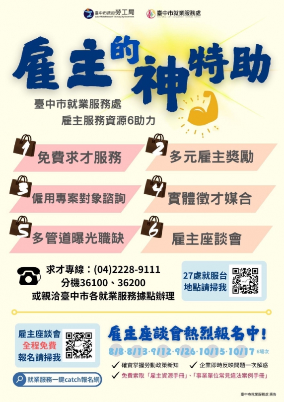 共創勞資雙贏職場友善環境！中市勞工局今辦理雇主座談會