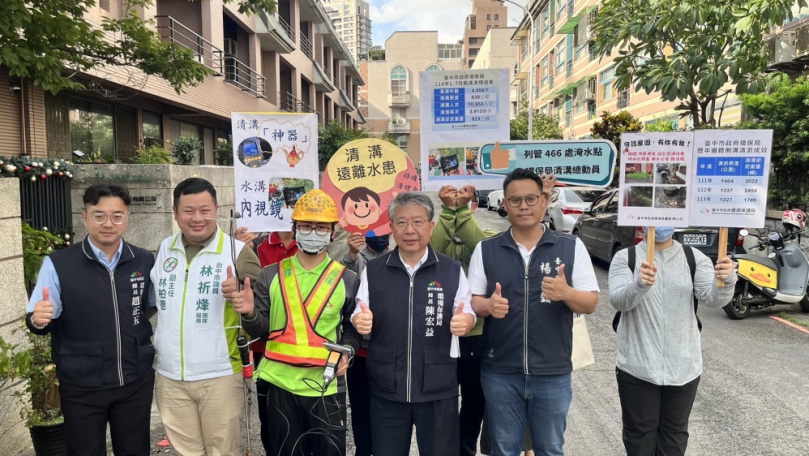防汛升級「溝通無礙」！中市環保局出動清溝神器  內視鏡助攻排水暢通