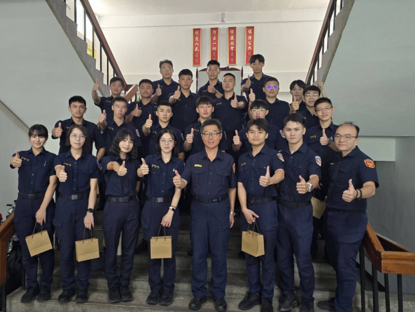 警方實習生在清水警分局完成實習獲得滿滿