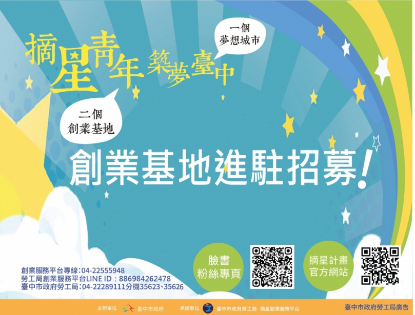 青年創業從台中開始！中市勞工局光復新村、審計新村青創基地招募開跑