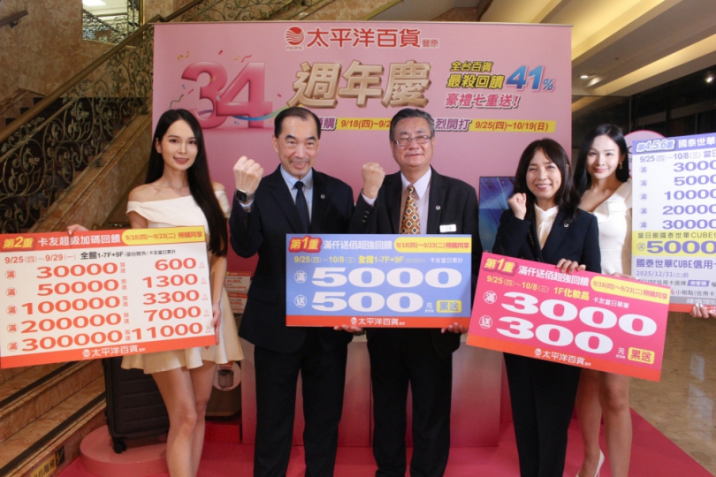 全台百貨最殺！太平洋百貨週年慶豪氣回饋41%