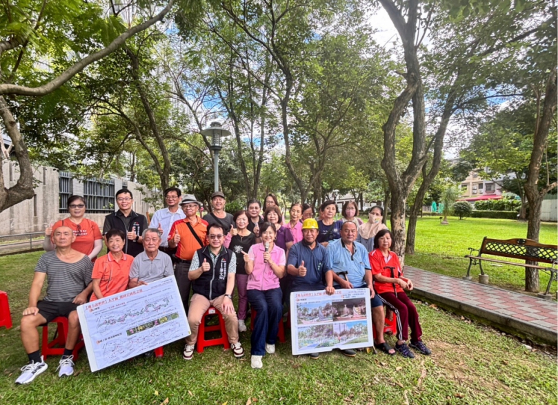 太平首座「花之道」-麗園公園！黃佳恬議員成功爭取500萬打造都市美學新亮點