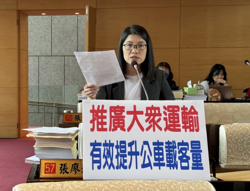 國民黨市議員張廖乃綸關切台中市大眾運輸問題  強調安全第一