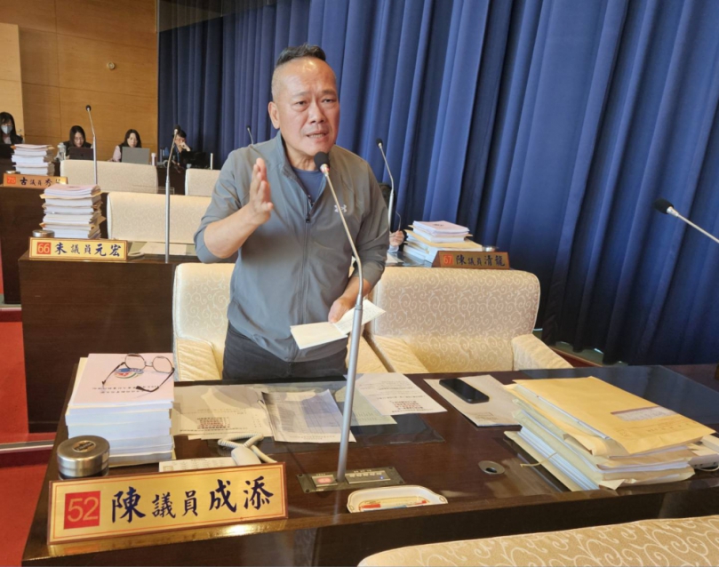 國民黨市議員陳成添支持交通罰單郵資費預算  憂任意刪減恐影響行政流程、車禍警惕性及市民申訴權