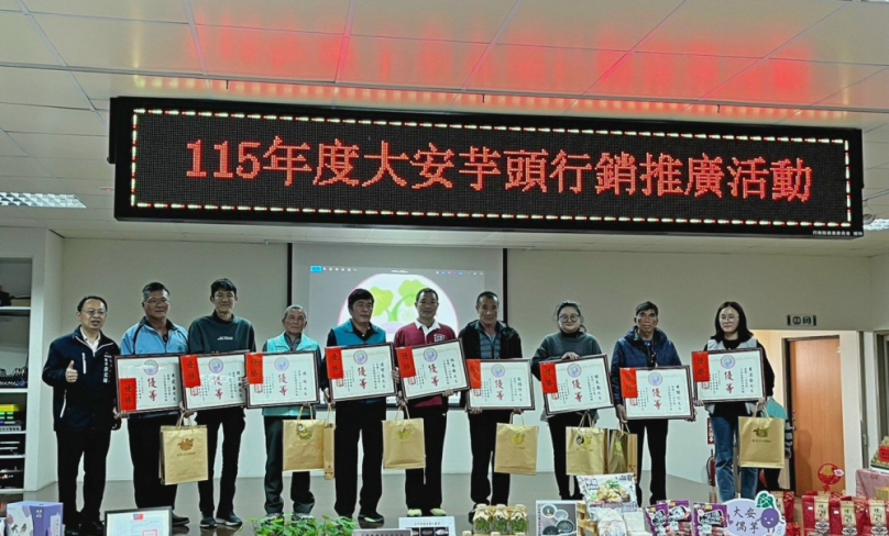115年度大安芋頭行銷推廣活動登場　表揚績優芋農、展現大安芋頭品質與產業實力
