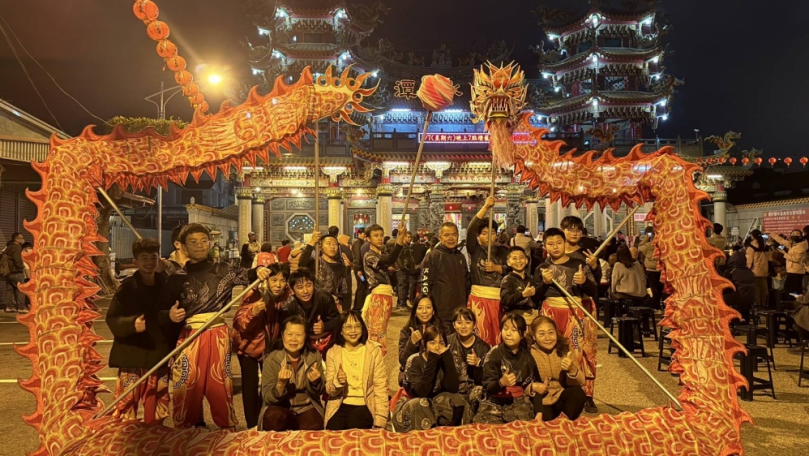 成軍不到半年即登上地方盛會舞臺潭子國中祥龍鼓藝社受邀元宵啟燈演出