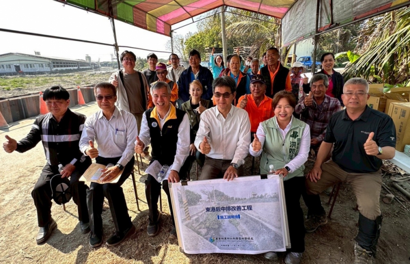 劉建國爭取5,700萬經費　啟動二崙大義崙排水系統改善工程