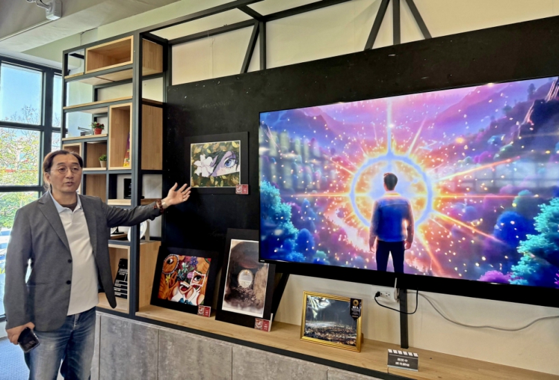 AI驅動創意奔騰！弘光科大與沙鹿深波圖書館合辦數位藝術聯展強勢登場