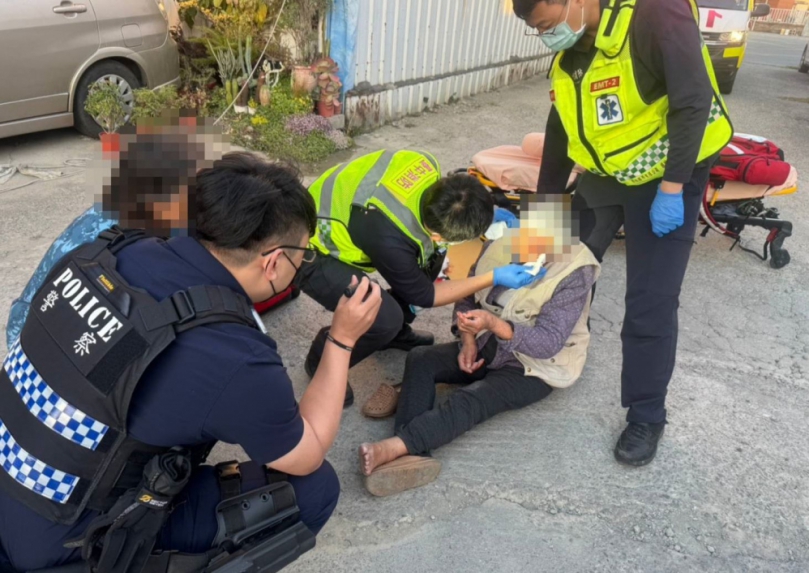 潭子警民攜手守護   熱心男子即時止血助老婦就醫