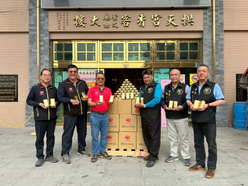 迎接白沙屯媽祖遶境　大安區農會捐贈千份金磚米