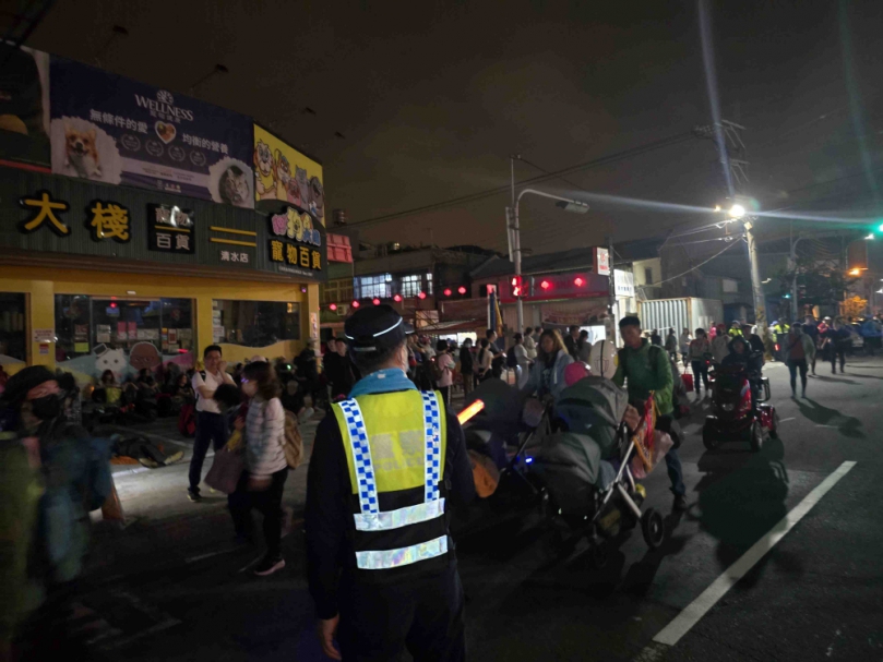 清水警方於大甲媽鑾駕通過轄區將進行交通管制呼籲遵守